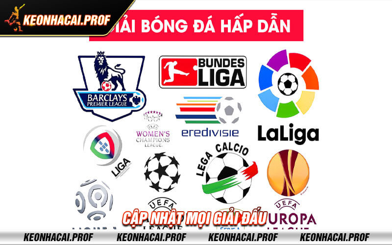 Cap nhat moi giai dau Cập nhật mọi giải đấu